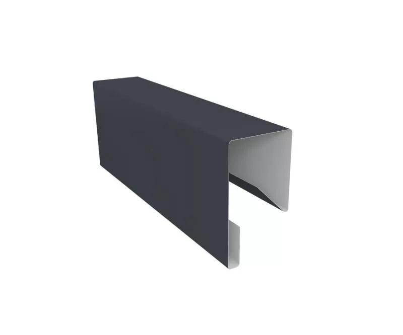 Планка П-образная заборная 17 0,5 Satin Matt RAL 7024 мокрый асфальт (3м) купить в екатеринбурге