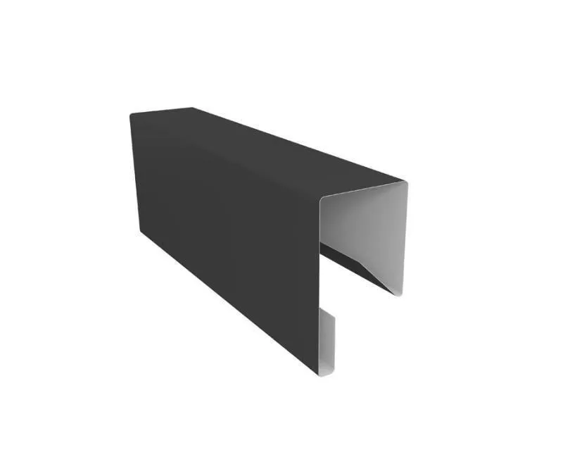 Планка П-образная заборная 17 0,5 Satin с пленкой RAL 7016 антрацитово-серый (3м) купить в екатеринбурге