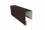 Планка П-образная заборная 17 0,5 Satin с пленкой RR 32 темно-коричневый (2,5м) – Купить оптом и в розницу