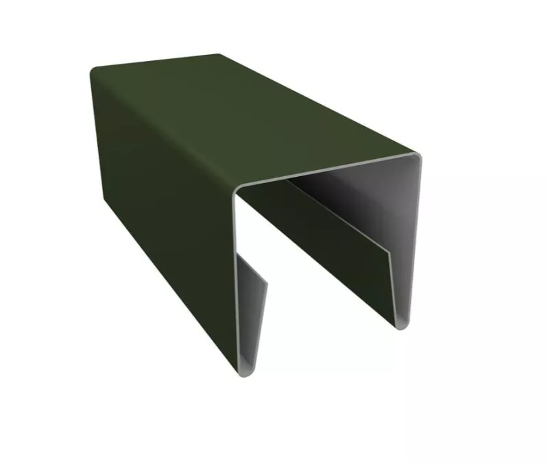 Планка П-образная заборная 20 0,5 GreenCoat Pural BT с пленкой RR 11 темно-зеленый (RAL 6020 хромовая зелень) (2м) купить в екатеринбурге