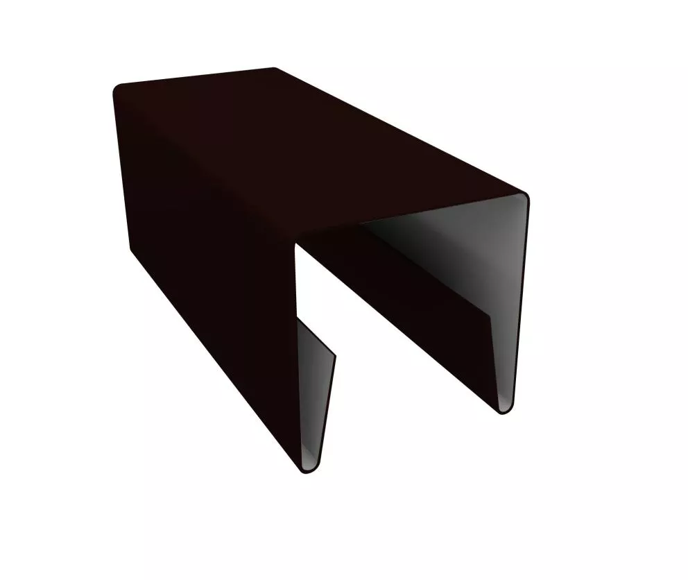 Планка П-образная заборная 20 0,5 Satin с пленкой RR 32 темно-коричневый (3м) купить в екатеринбурге