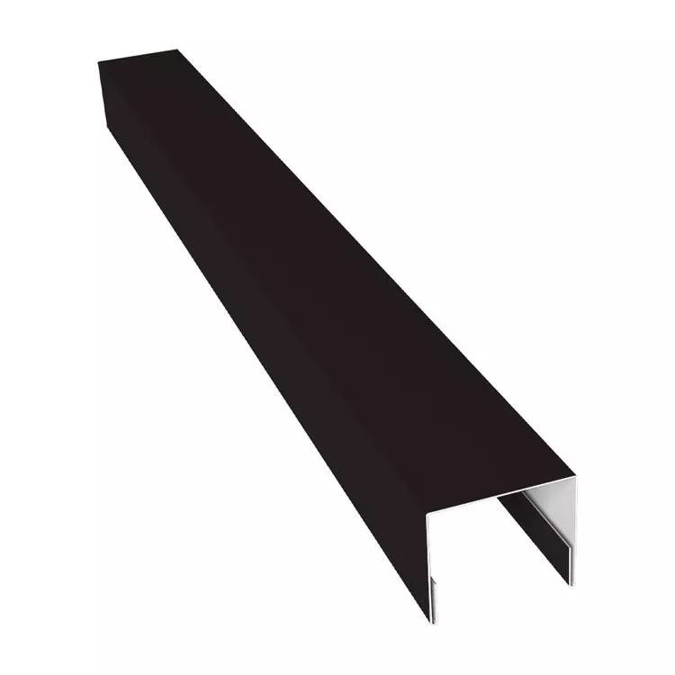Планка П-образная заборная 24 0,45 Drap ST RAL 9005 черный (2м) купить в екатеринбурге