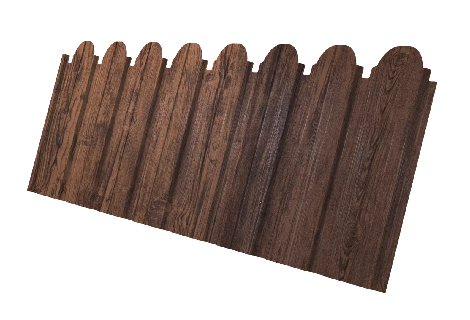 Профнастил C10 B для забора фигурный Grand Line Print-double Premium РФ 0,45 мм Antique Wood Античный Дуб купить в екатеринбурге