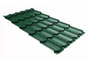 Металлочерепица Grand Line Kvinta Plus 3D 0,45 Drap RAL 6005 зеленый мох – Купить оптом и в розницу