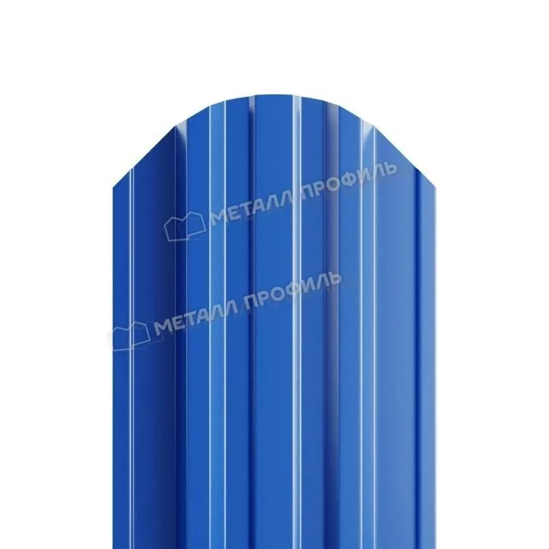 Штакетник Металл Профиль TRAPEZE-O (Закругленный) PURETAN 0,5 мм RAL 5005 Сигнальный синий купить в екатеринбурге
