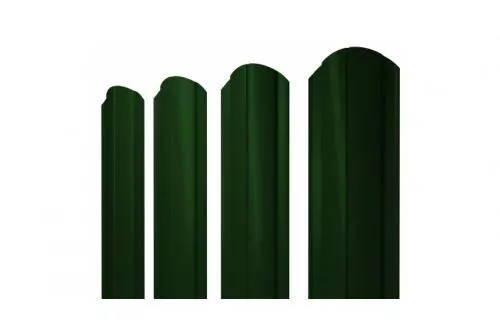 Штакетник Grand Line Круглый фигурный 0,45 PE Double RAL 6005 Зеленый мох (1,5м) купить в екатеринбурге