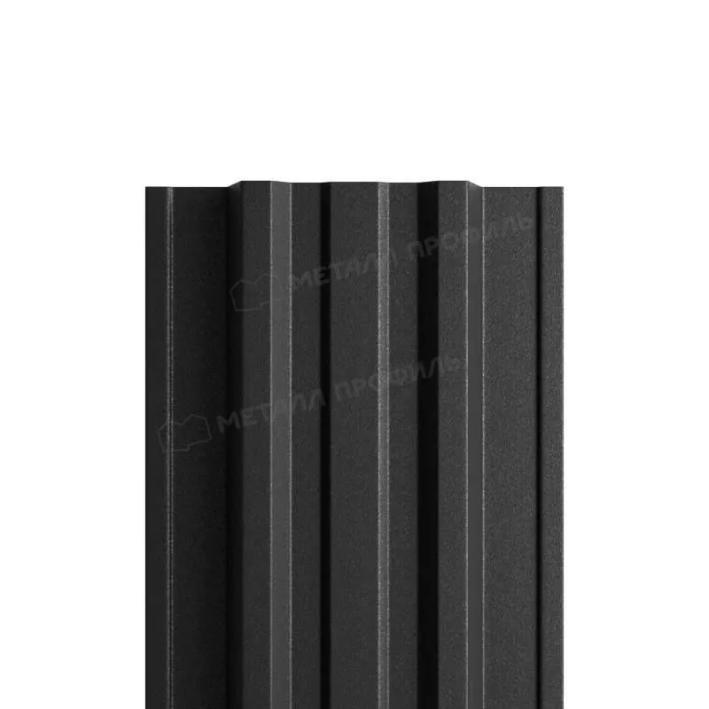 Штакетник Металл Профиль TRAPEZE-Т (Прямой) VikingMP 0,5 мм RAL 9005 Черный купить в екатеринбурге