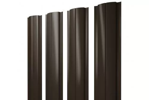 Штакетник Grand Line Slim Полукруглый 0,5 PurPro Matt 275 RR 32 Темно-коричневый купить в екатеринбурге