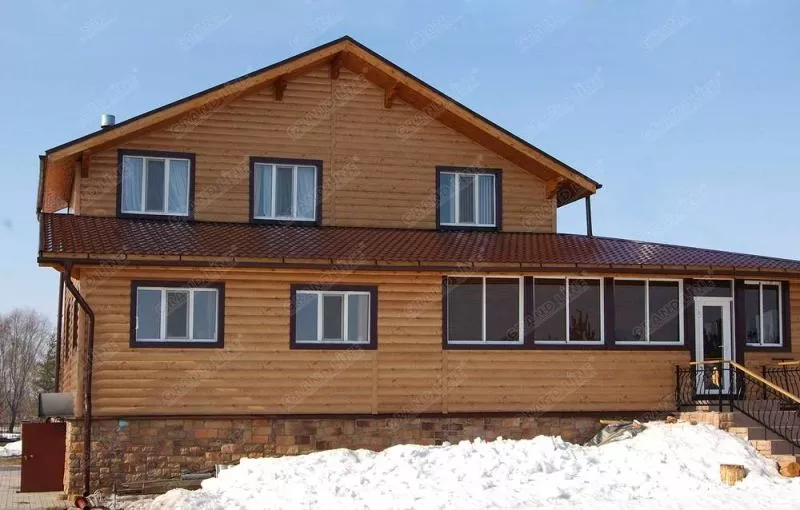 Сайдинг Блок-хаус 0,390 0,5 Satin RAL 3009 оксидно-красный купить в екатеринбурге