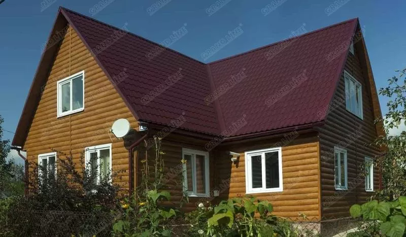 Сайдинг Блок-хаус 0,390 0,5 Satin RAL 3009 оксидно-красный купить в екатеринбурге