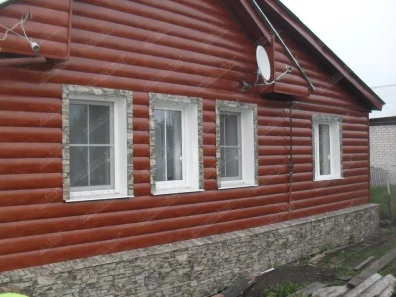 Сайдинг Блок-хаус 0,390 Grand Line 0,45 PE RAL 9003 сигнальный белый купить в екатеринбурге