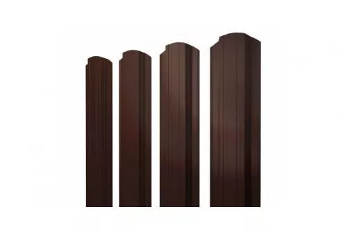 Штакетник Grand Line Прямоугольный фигурный 0,45 PE Double RAL 8017 Шоколад (1,5м) купить в екатеринбурге