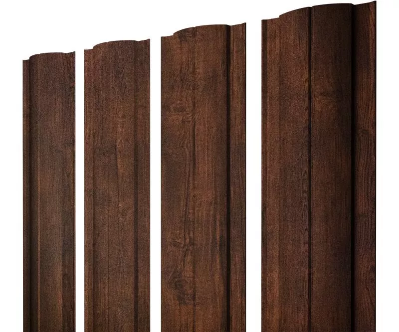 Штакетник Круглый с прямым резом 0,45 Print-Double Premium Cherry Wood Dark F купить в екатеринбурге