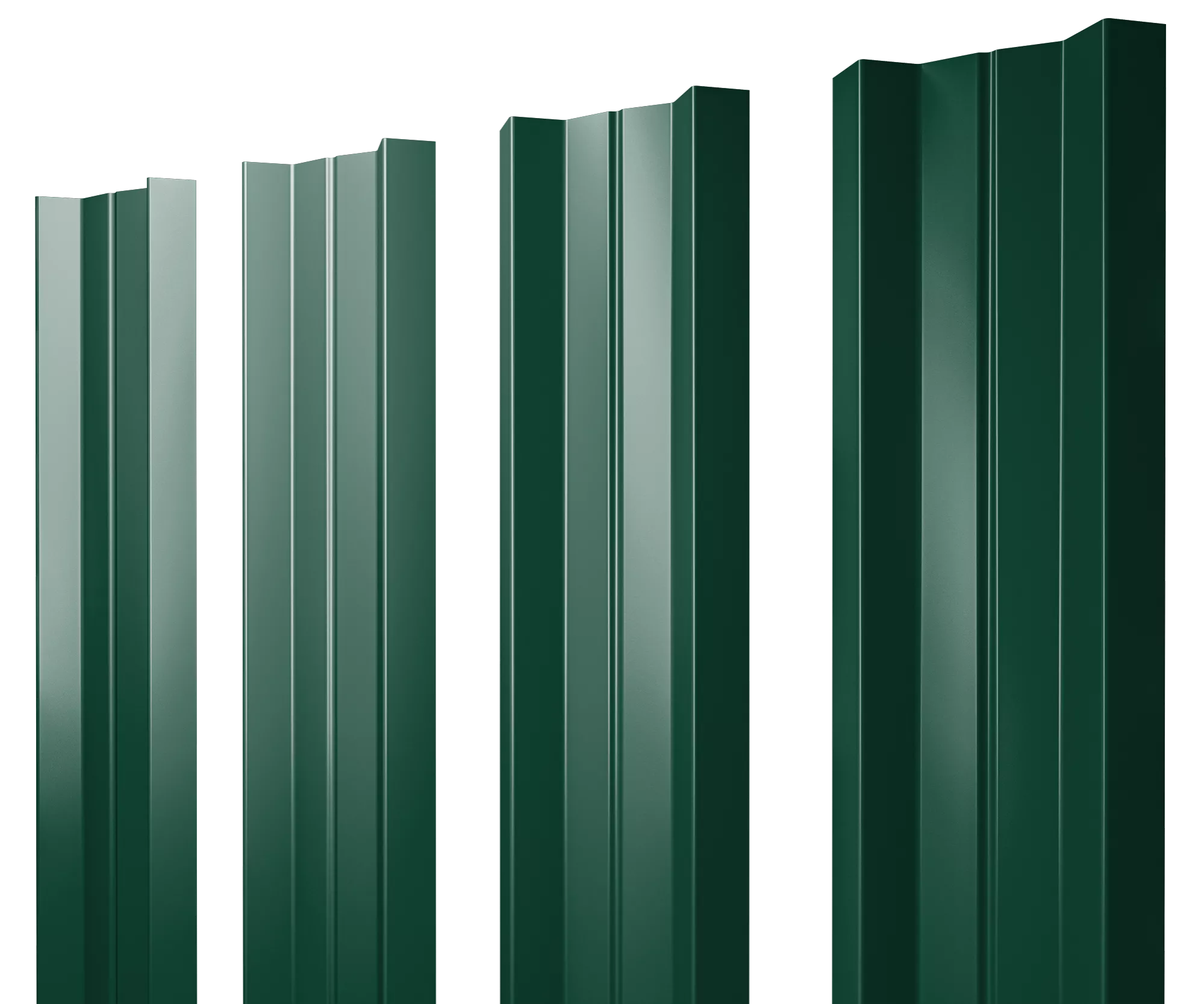 Штакетник М-образный А с прямым резом 0,5 PurLite Matt RAL 6005 зеленый мох купить 