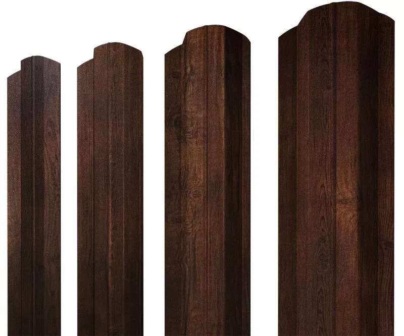 Штакетник М-образный B фигурный 0,45 Print Premium Cherry Wood Dark FTC купить в екатеринбурге
