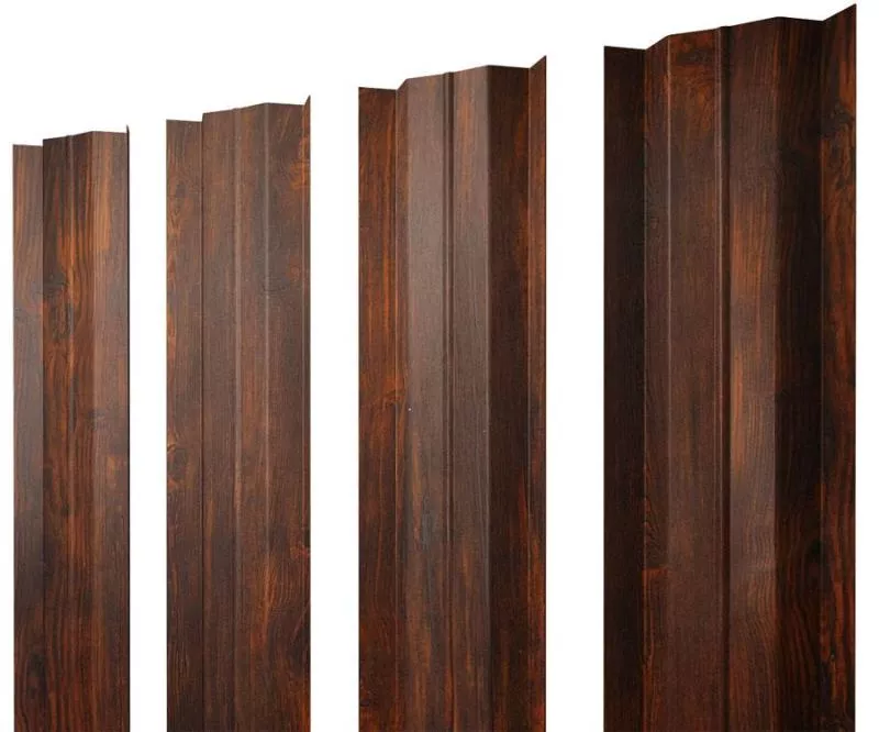 Штакетник М-образный В с прямым резом 0,45 Print Elite Chestnut Wood TwinColor купить в екатеринбурге