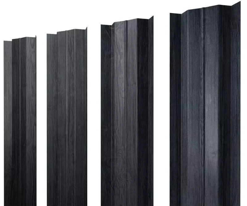 Штакетник М-образный В с прямым резом 0,45 Print Premium Grey Wood TwinColor купить в екатеринбурге