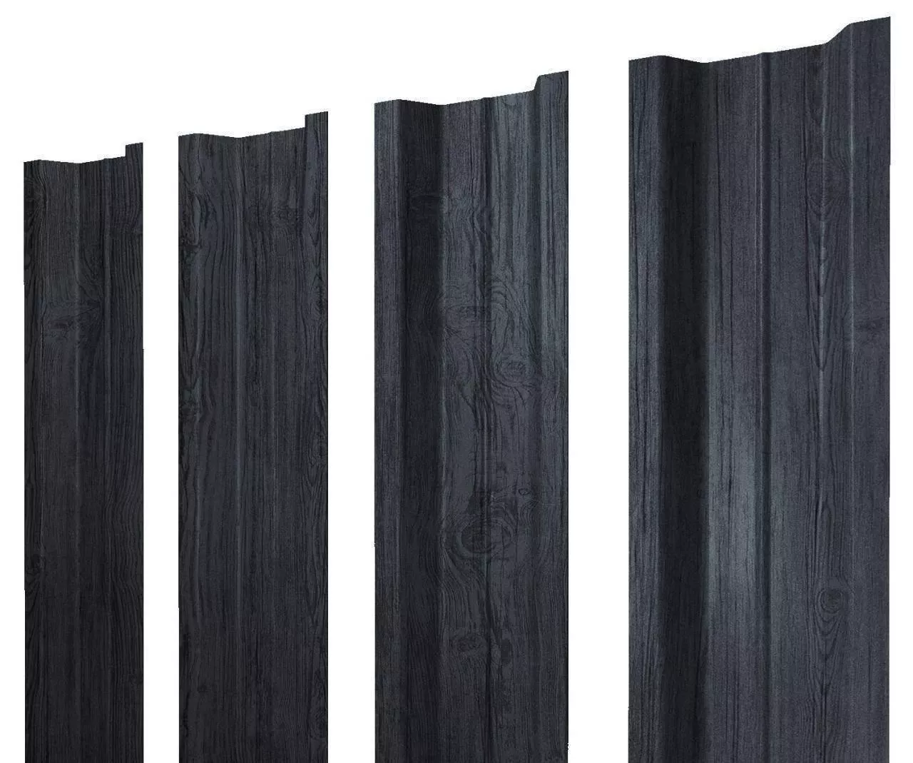 Штакетник П-образный В с прямым резом 0,45 Print Premium Grey Wood TwinColor купить в екатеринбурге