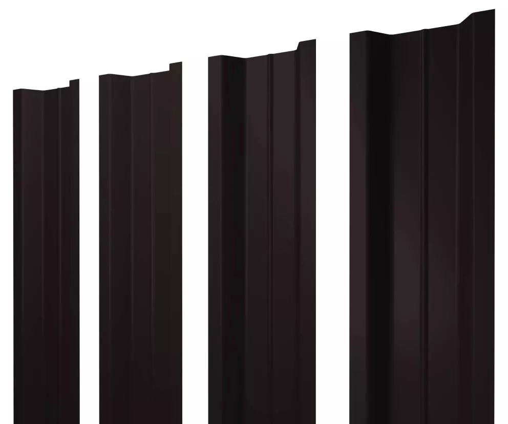 Штакетник П-образный В с прямым резом 0,5 PurPro RAL 9005 черный купить в екатеринбурге