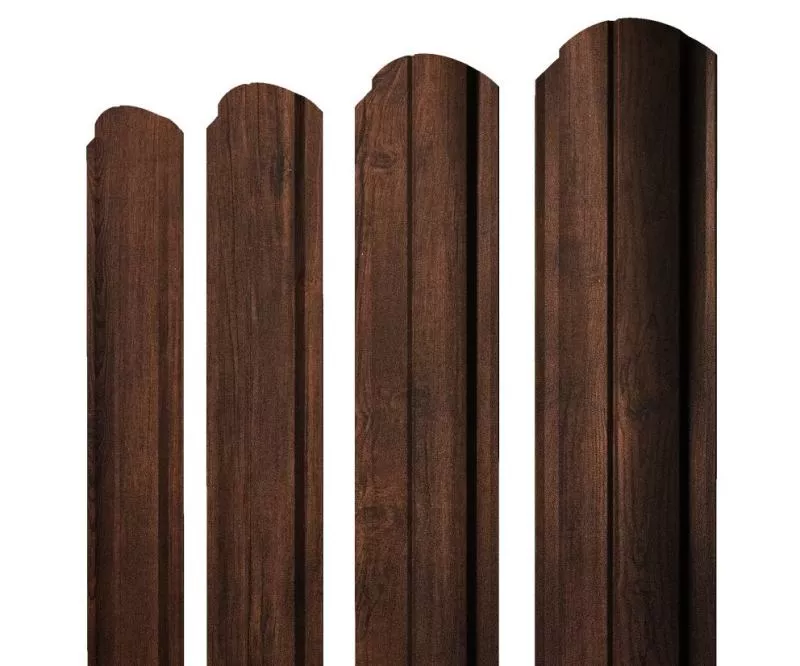 Штакетник Полукруглый Slim фигурный 0,45 Print-Double Premium Cherry Wood Dark F купить в екатеринбурге