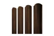 Штакетник Полукруглый Slim с прямым резом 0,45 Print Elite Chestnut Wood TwinColor – Купить оптом и в розницу