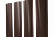 Штакетник Полукруглый Slim с прямым резом 0,5 Drap TX RAL 8017 шоколад – Купить оптом и в розницу
