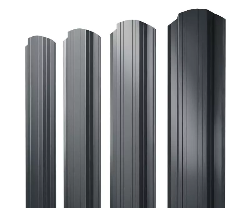 Штакетник Прямоугольный фигурный 0,45 PE-Double RAL 7016 антрацитово-серый купить в екатеринбурге