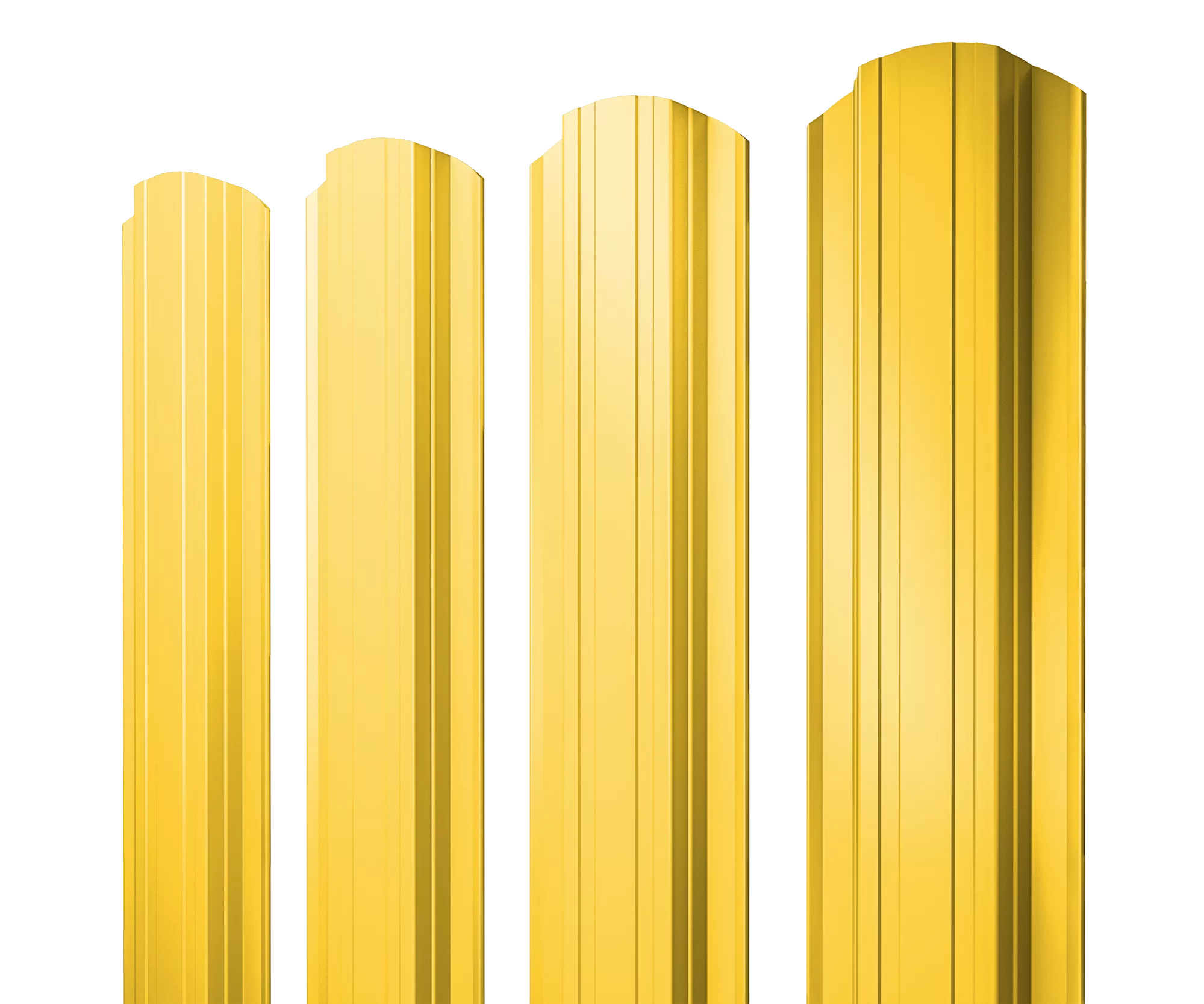 Штакетник Прямоугольный фигурный 0,45 PE RAL 1018 цинково-желтый купить 