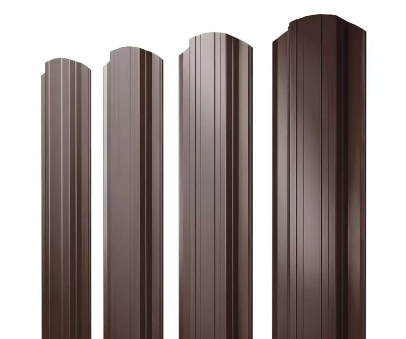Штакетник Прямоугольный фигурный 0,5 Satin Matt RAL 8017 шоколад купить в екатеринбурге