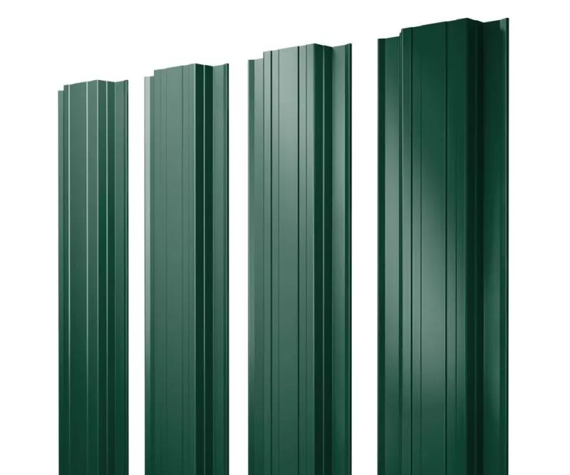 Штакетник Прямоугольный с прямым резом 0,5 Satin Matt RAL 6005 зеленый мох купить в екатеринбурге