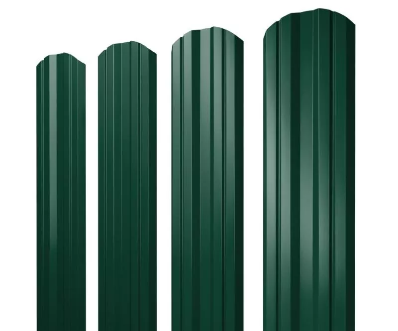 Штакетник Twin фигурный 0,45 Drap TR RAL 6005 зеленый мох купить в екатеринбурге
