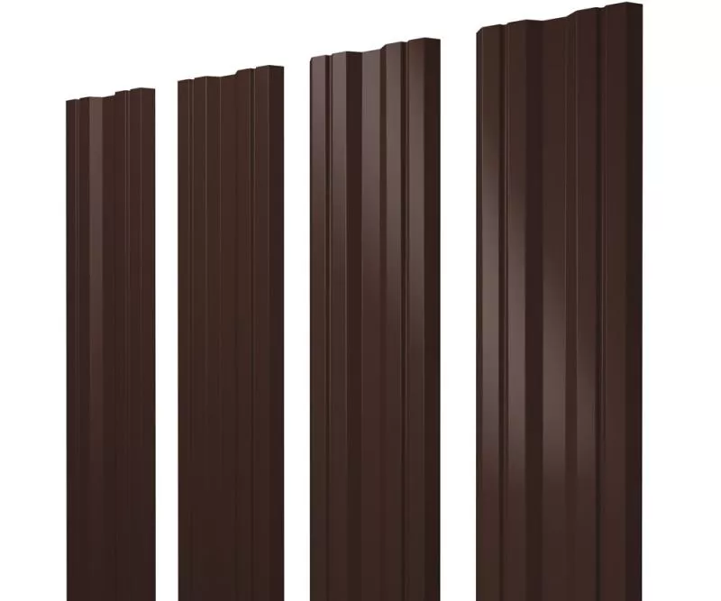 Штакетник Twin с прямым резом 0,45 Drap TwinColor RAL 8017 шоколад купить в екатеринбурге