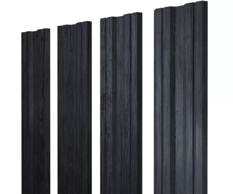 Штакетник Twin с прямым резом 0,45 Print Premium Grey Wood TwinColor купить в екатеринбурге