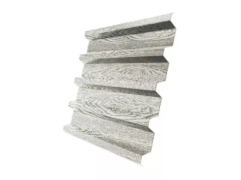 Профнастил Grand Line Н60 R Print Premium РФ 0,45 мм Silver Wood Серебряное дерево купить в екатеринбурге
