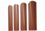 Штакетник Grand Line Slim Полукруглый фигурный 0,5 PurLite Мatt RAL 8004 Терракота – Купить оптом и в розницу
