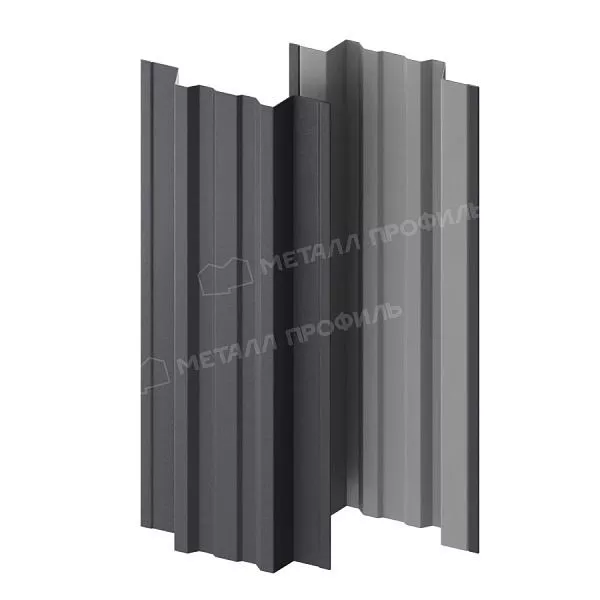 Штакетник металлический МЕТАЛЛ ПРОФИЛЬ TRAPEZE-T 16,5х118 (VALORI-20-Grey-0.5) купить в екатеринбурге