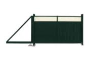 Ворота откатные Estet Plus 2,4х3,5 RAL 6005/1013 GL – Купить оптом и в розницу