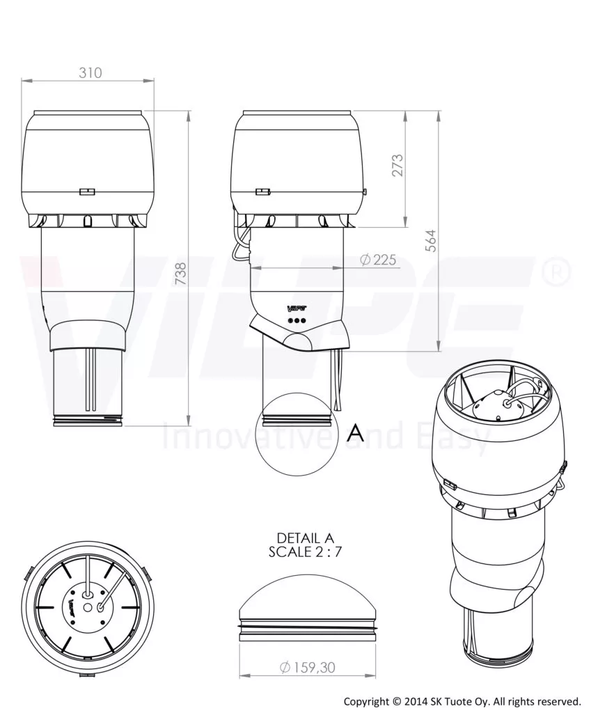 Вентилятор Eco220Р/160/500 черный купить 