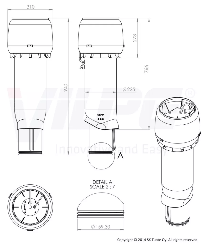 Вентилятор Eco220Р/160/700 черный купить 