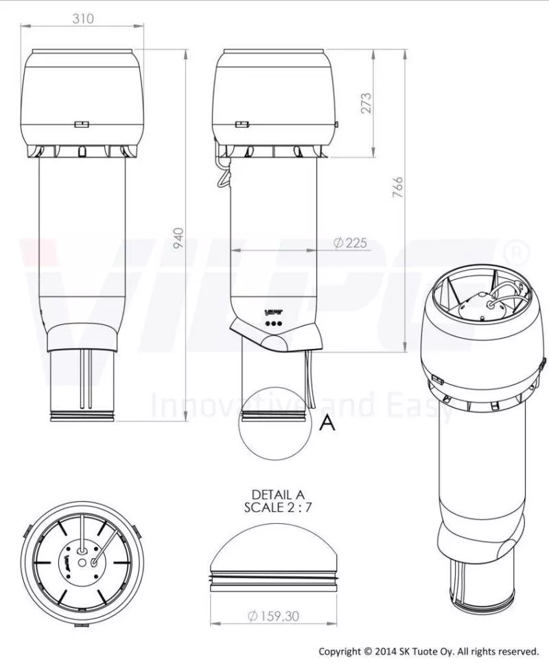 Вентилятор Eco220Р/160/700 коричневый купить в екатеринбурге