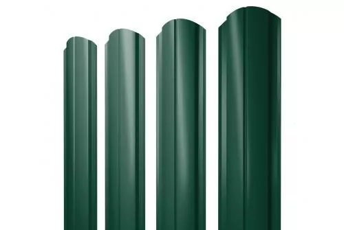 Штакетник Grand Line Slim Полукруглый фигурный 0,45 PE Double RAL 6005 Зеленый мох купить в екатеринбурге