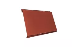 Металлический сайдинг Grand Line Вертикаль classic PurLite Matt 0,5 мм RAL 8004 купить в екатеринбурге