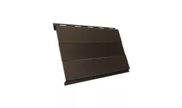 Металлический сайдинг Grand Line Вертикаль Prof GreenCoat Pural RAL 8019 Темно-коричневый купить в екатеринбурге