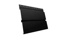 Металлический сайдинг Grand Line Квадро Брус Satin 0,5 мм RAL 9005 Черный купить в екатеринбурге