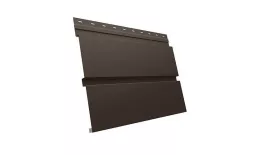 Металлический сайдинг Grand Line Квадро Брус Satin 0,5 мм RAL 8019 Темно-коричневый купить в екатеринбурге