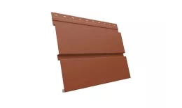 Металлический сайдинг Grand Line Квадро Брус Satin Matt 0,5 мм RAL 8004 Терракота купить в екатеринбурге