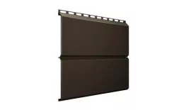 Металлический сайдинг Grand Line ЭкоБрус PurLite Matt 0,5 мм RAL 8019 Темно-коричневый купить в екатеринбурге
