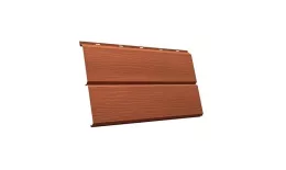 Металлический сайдинг Grand Line ЭкоБрус 3D Satin 0,5 мм RAL 8004 Терракота купить в екатеринбурге
