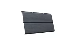 Металлический сайдинг Grand Line ЭкоБрус 3D Satin Matt 0,5 мм RAL 7024 Мокрый асфальт купить в екатеринбурге