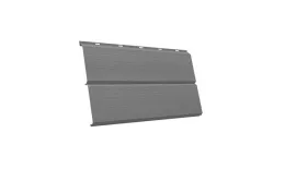 Металлический сайдинг Grand Line ЭкоБрус 3D PE 0,45 мм RAL 9006 Бело-алюминиевый купить в екатеринбурге